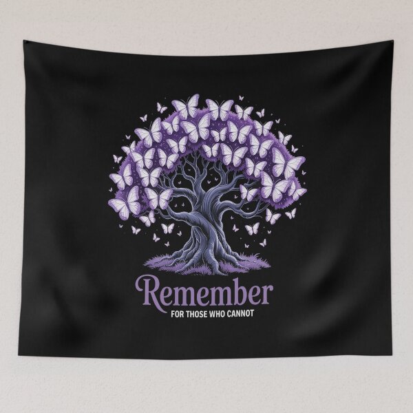 Item preview, Alzheimer Awareness Tee for Men and Women Purple Butterfly designed and sold by repconomArt.