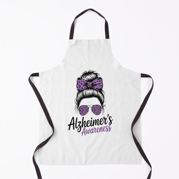Item preview, Alzheimer Awareness Messy Bun Hair Women Purple designed and sold by repconomArt.