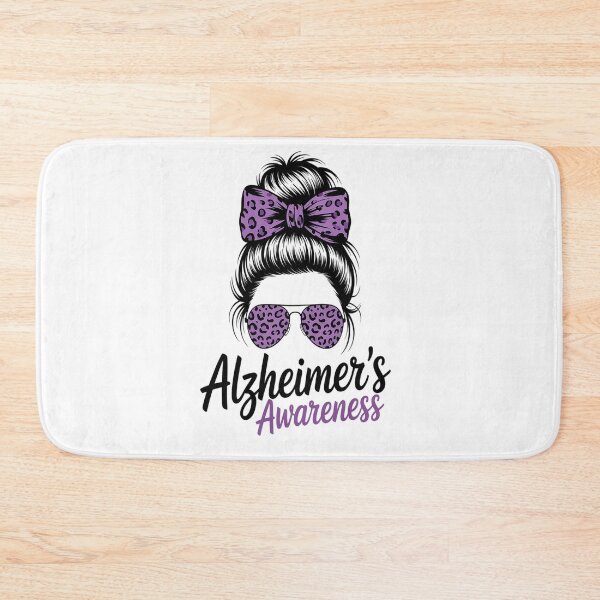 Item preview, Alzheimer Awareness Messy Bun Hair Women Purple designed and sold by repconomArt.