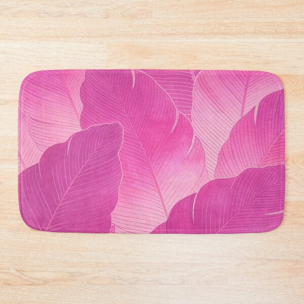 Item preview, Vibrant Hot Pink and Magenta Watercolor Tropical Leaves designed and sold by zzz888.
