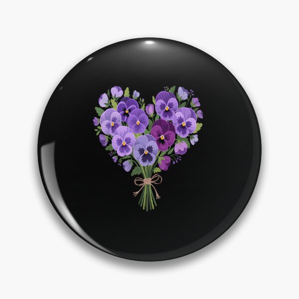 Item preview, Alzheimer purple floral pansy dementia alzheimer's awareness designed and sold by repconomArt.