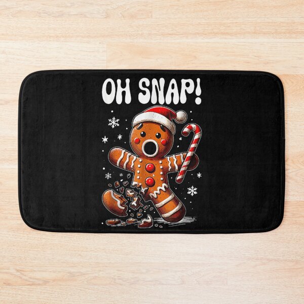 Item preview, Oh Snap! Broken Gingerbread Man Holding Candy Cane Funny Christmas Joke designed and sold by RannaHile.