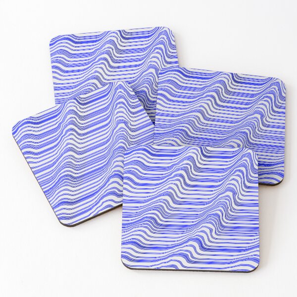 Item preview, Blue Wavy Line Abstract Pattern designed and sold by lifestylecreep.