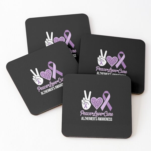 Item preview, Alzheimer's Awareness Peace Love Cure Leopard designed and sold by repconomArt.