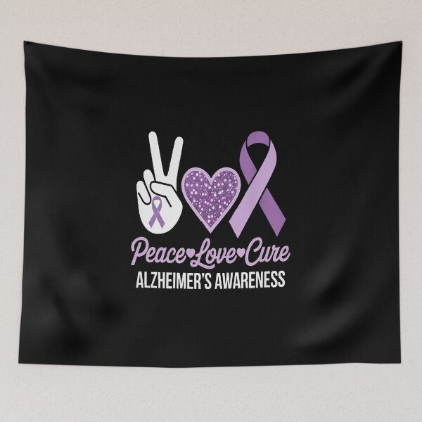 Item preview, Alzheimer's Awareness Peace Love Cure Leopard designed and sold by repconomArt.