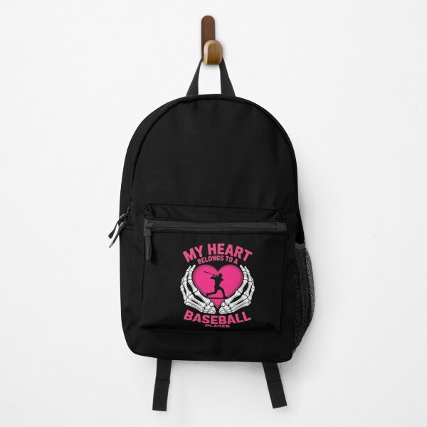 Item preview, My Heart Belongs to A Baseball Player Pink Skeleton Hands designed and sold by BubblePancake.