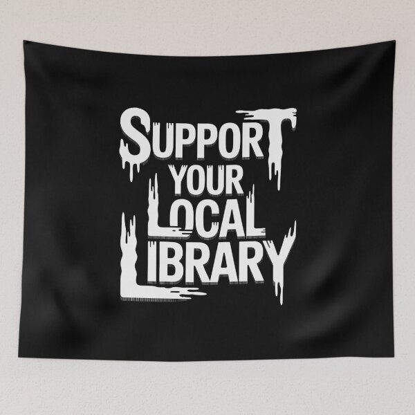 Item preview, Support Your Local Library Horror Bookworm designed and sold by khorbiasieno.