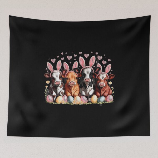 Item preview, Cute Bunny Highland Cow Farmer Western Easter Day designed and sold by VENOM0RIOT.