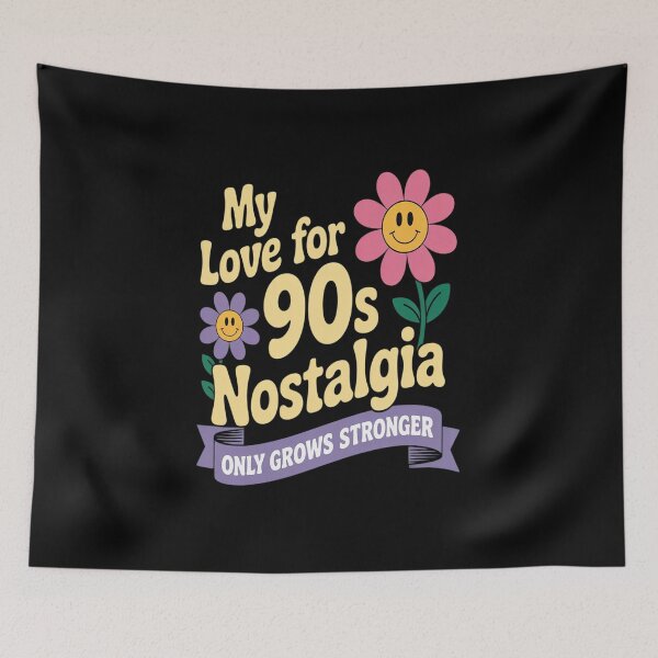 Item preview, My Love for 90s Nostalgia Flower Banner Smile Sing Play designed and sold by BubblePancake.