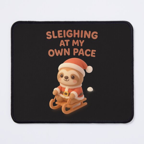 Item preview, Cute Sloth Santa on Sled - Sleighing At My Own Pace | Kawaii Fun Christmas Art designed and sold by Moons Studio.