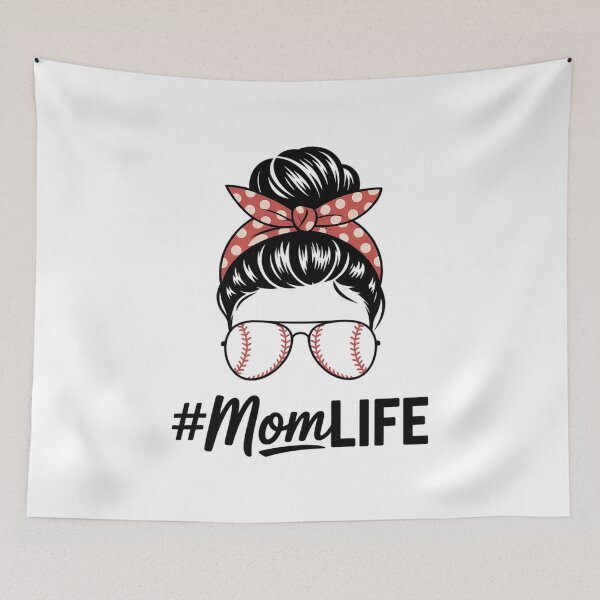 Item preview, Baseball Mom Life Women's Day Mothers Day Braids Messy Bun designed and sold by VENOM0RIOT.