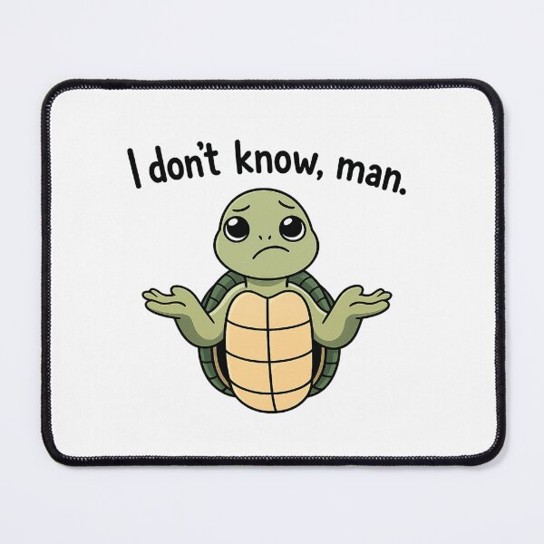 Item preview, Funny Shrugging Turtle Cartoon | “I Don’t Know, Man” Meme Design designed and sold by Dragon's Ascent.