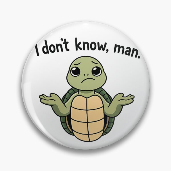 Item preview, Funny Shrugging Turtle Cartoon | “I Don’t Know, Man” Meme Design designed and sold by Dragon's Ascent.