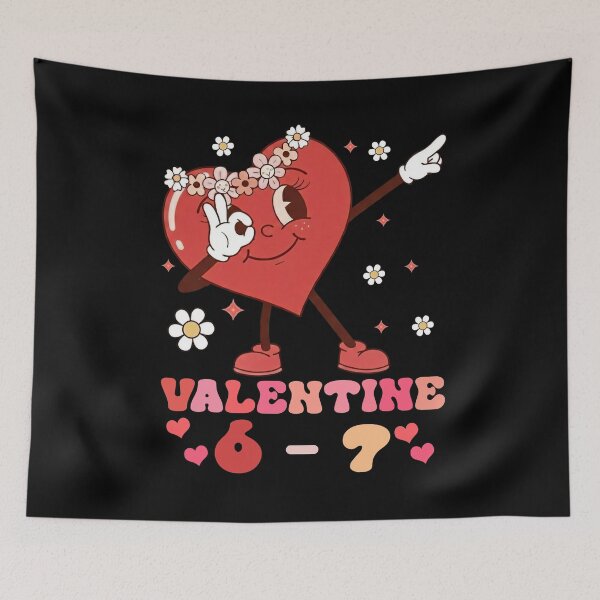 Item preview, Retro Valentine 67 Heart Flower Tee designed and sold by LashondaGreen89.