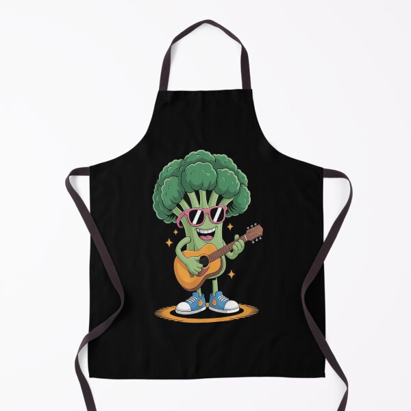 Item preview, Brock Star Funny Rock and Roll Broccoli Guitar Food Pun designed and sold by Catharsiscath.