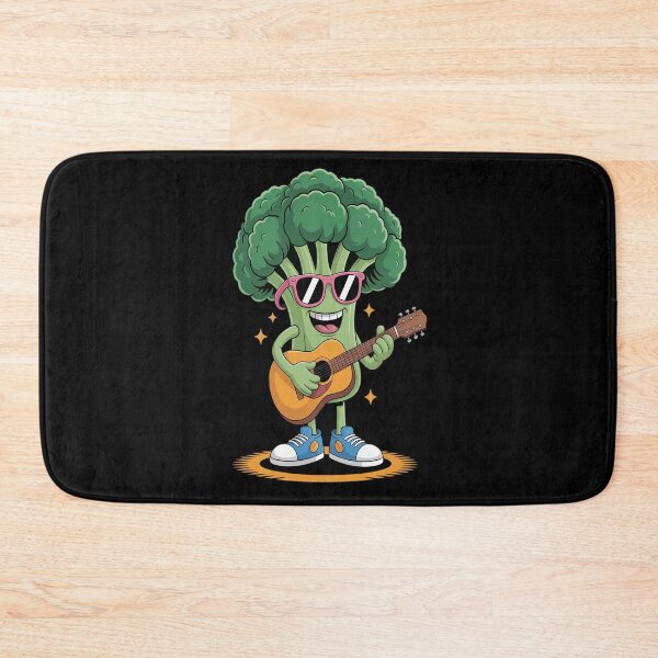 Item preview, Brock Star Funny Rock and Roll Broccoli Guitar Food Pun designed and sold by Catharsiscath.