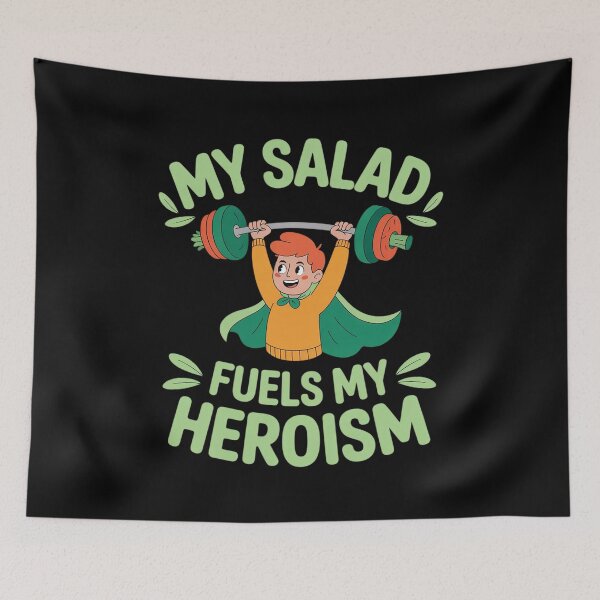 Item preview, My Salad Fuels My Heroism Superhero Veggie Novelty  designed and sold by BubblePancake.