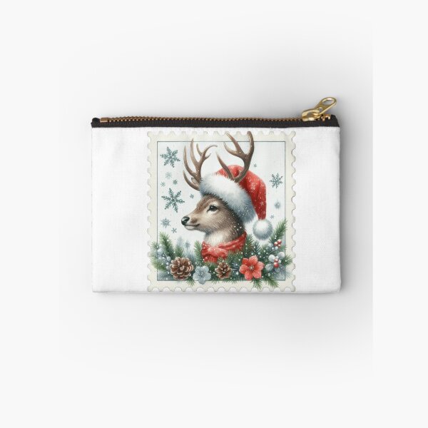 Item preview, Deer Postage Stamp – Vintage Holiday Stamp Illustration designed and sold by GoxyVision.