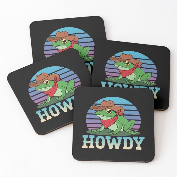 Item preview, Aesthetic Howdy Frog Funny Cowboy Toad Amphibian Lover  designed and sold by RuthGAArt.