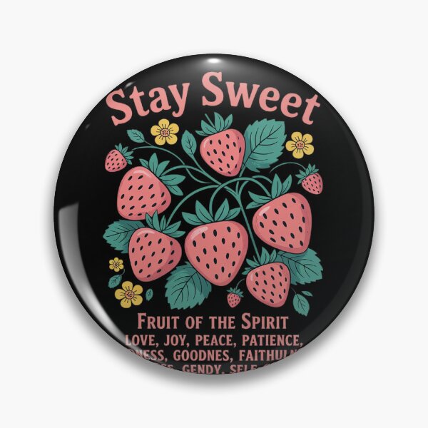 Item preview, Boho Strawberry Stay Sweet The Fruit Of The Spirit Christian  designed and sold by RuthGAArt.