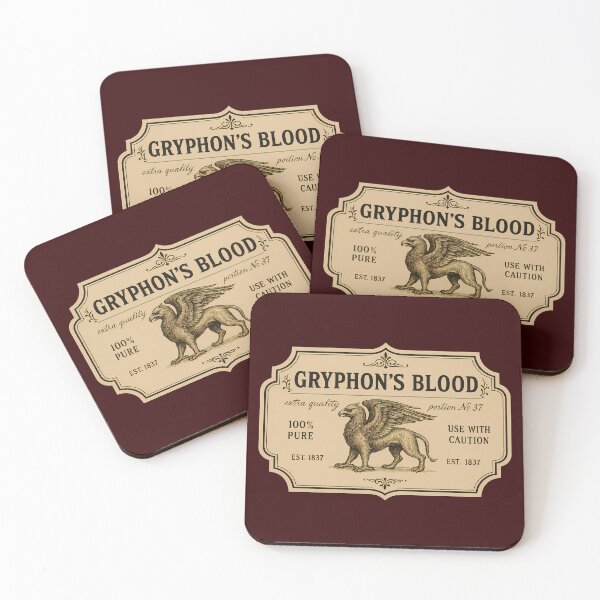 Item preview, Gryphon's Blood Antique Apothecary designed and sold by Funny Vintage Stickers And T-Shirts.