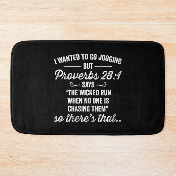 Item preview, I Wanted To Go Jogging But Proverbs 281 Says Funny designed and sold by LydiaShirley.