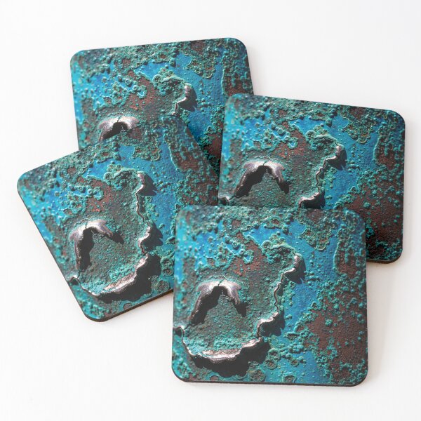Item preview, Turquoise Patina Crater Texture designed and sold by Kaleidoscope Print.