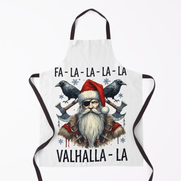 Item preview, Fa-La-La-La-La Valhalla-La Viking Santa Claus With Axes and Ravens designed and sold by HuserPiri.