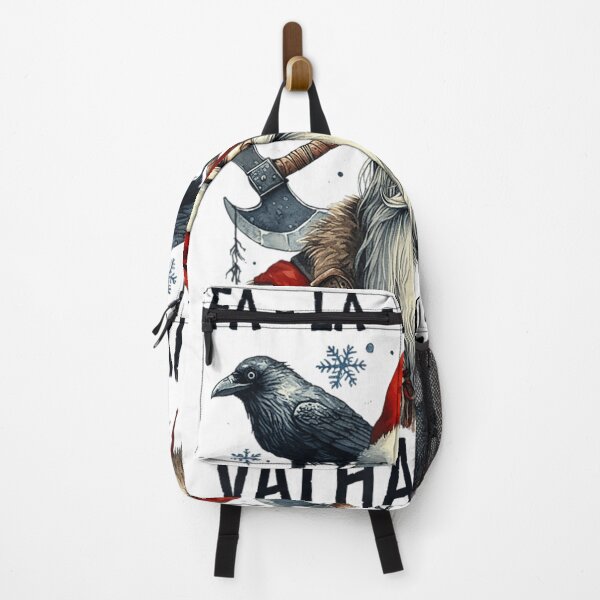 Item preview, Fa-La-La-La-La Valhalla-La Viking Santa Claus With Axes and Ravens designed and sold by HuserPiri.