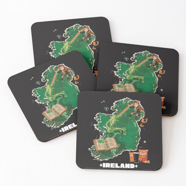 Item preview, Ireland Magical Map - Irish Mythology Leprechaun Rainbow Fiddle designed and sold by TitanRN.