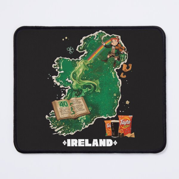 Item preview, Ireland Magical Map - Irish Mythology Leprechaun Rainbow Fiddle designed and sold by TitanRN.