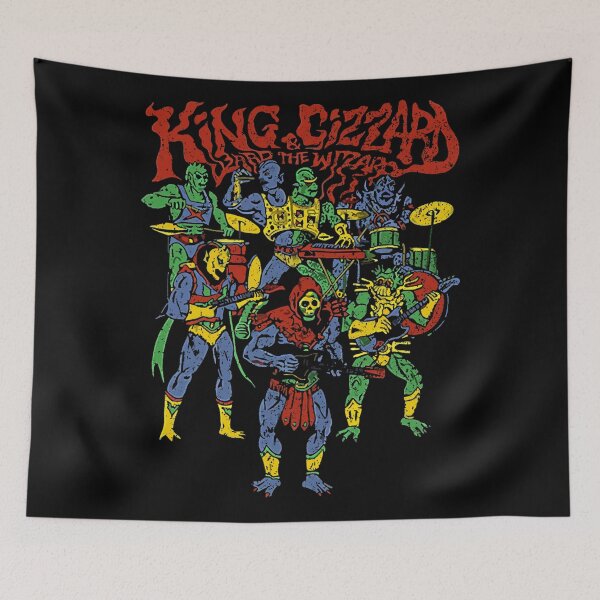 Artikelvorschau, Gizzard King – Illustration im Stil des Psychedelic Rock entworfen und verkauft von Thisk1975.