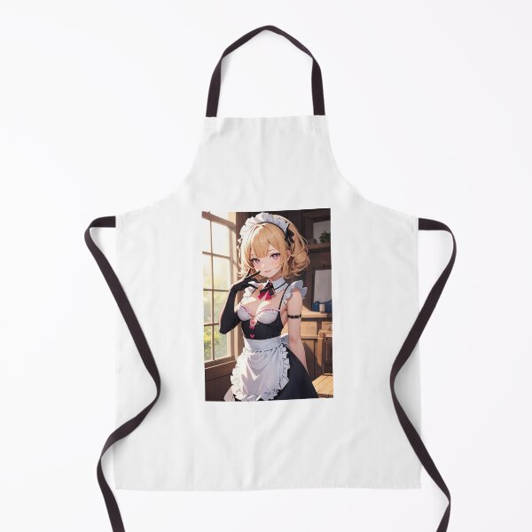 Item preview, Blonde Maid Anime Girl Art | Classic Black & White French Maid Waifu | Kawaii Cafe Aesthetic Decor designed and sold by iloveanimechibi.