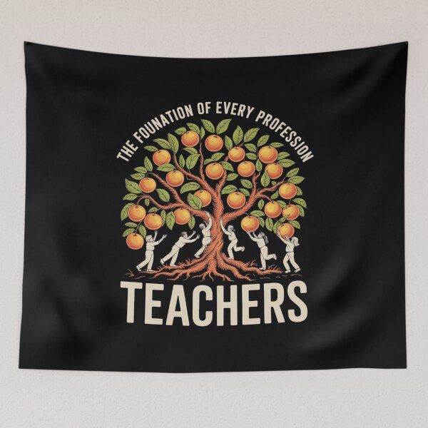 Item preview, Teachers The Foundation of Every Profession  designed and sold by RoyTill0Art.