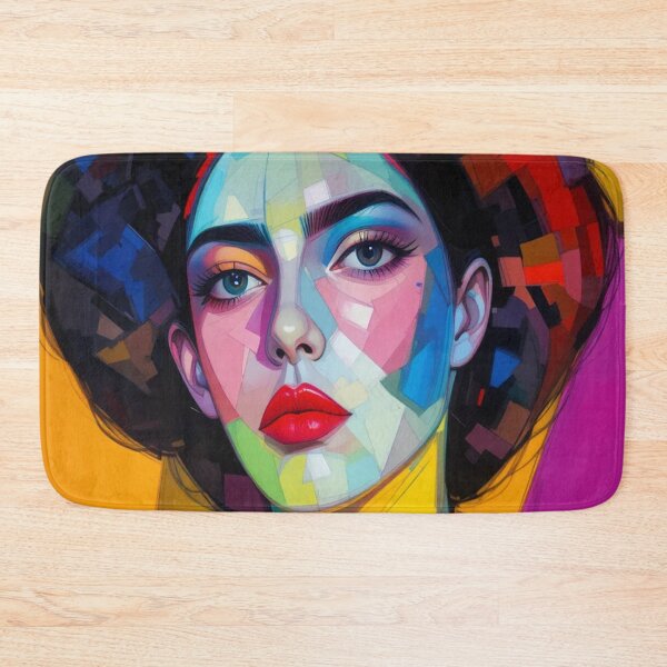 Item preview, Cubist art portrait in vibrant colors designed and sold by Hot4Shirt.
