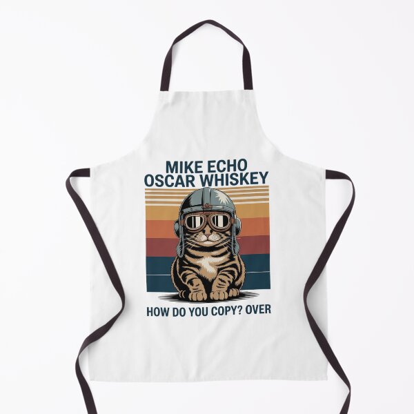 Item preview, Cat Pilot Mike Echo Oscar Whisky How Do You Copy  designed and sold by RuthGAArt.
