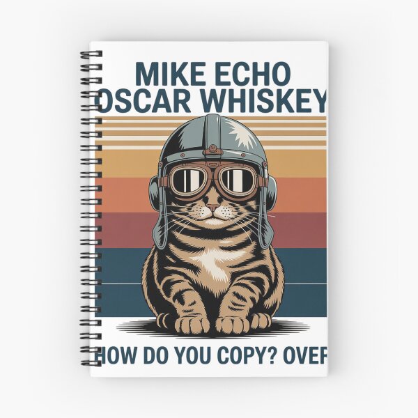 Item preview, Cat Pilot Mike Echo Oscar Whisky How Do You Copy  designed and sold by RuthGAArt.