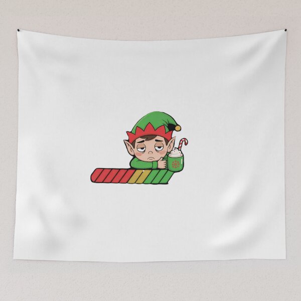 Item preview, Tired Elf Loading Bar Christmas T-Shirt - Funny Holiday Caffeine Energy Level Tee designed and sold by ZyxDes.
