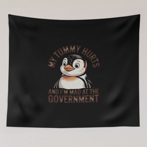 Item preview, My Tummy Hurts & I'm Mad at The Government IBS Penguin designed and sold by skanderio.