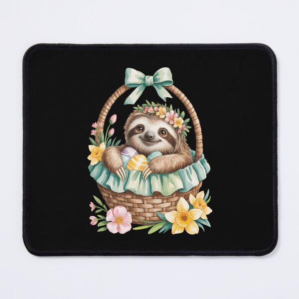 Item preview, Happy Easter Day - Sloth Sitting Inside A Woven Basket designed and sold by VENOM0RIOT.