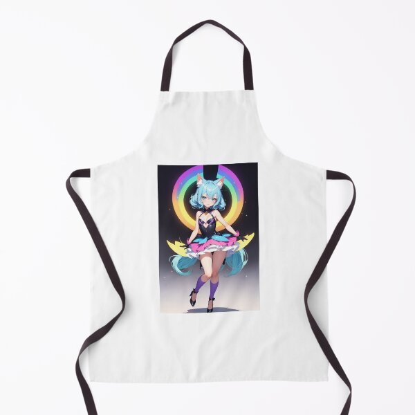 Item preview, Rainbow Idol Catgirl - Pastel Blue Hair Neko Magical Girl Anime Art designed and sold by iloveanimechibi.