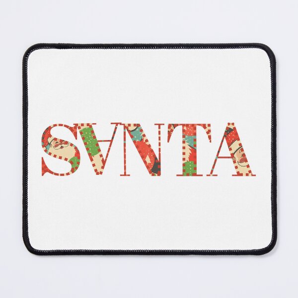 Item preview, Santa Letters Spelling Christmas Magic With Festive Patterned Typography Across Black Background Bold Holiday Decor Graphic designed and sold by KanDa-Shop.