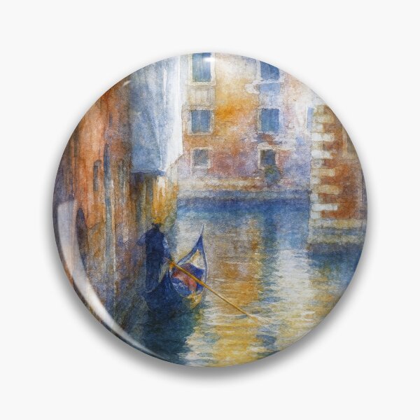 Item preview, Venice Gondola on Quiet Canal Watercolor designed and sold by caracatita75.