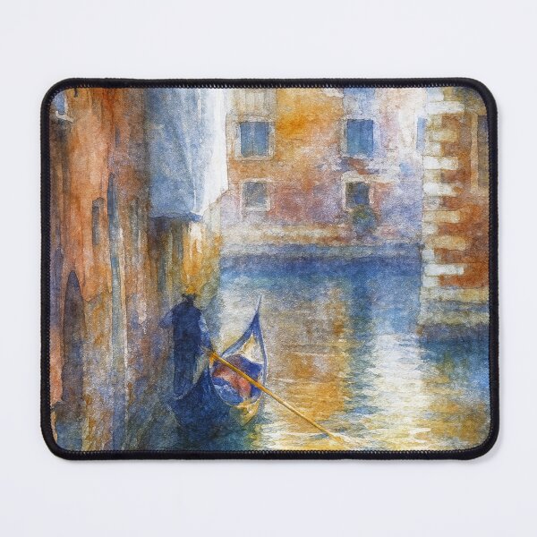 Item preview, Venice Gondola on Quiet Canal Watercolor designed and sold by caracatita75.