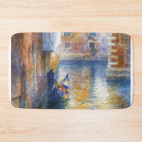 Item preview, Venice Gondola on Quiet Canal Watercolor designed and sold by caracatita75.