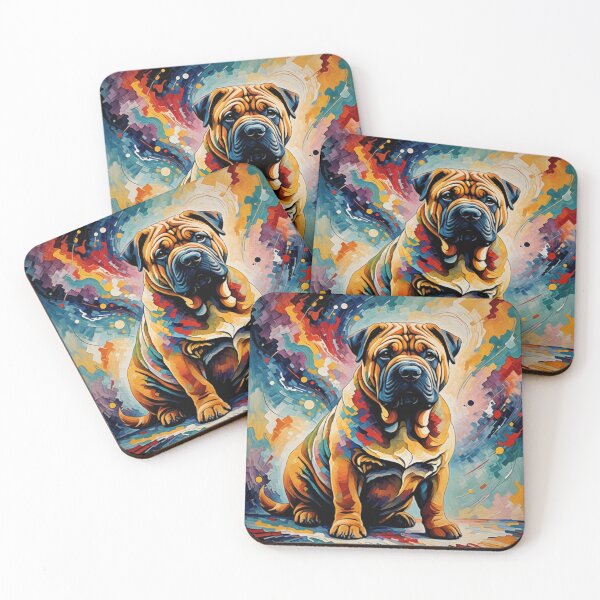 Item preview, Colorful Abstract Bulldog Portrait designed and sold by Wags & Tails.