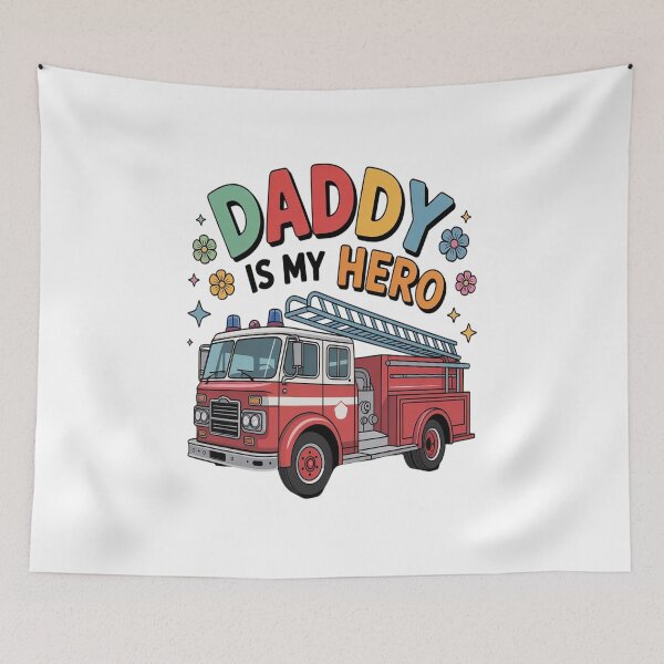 Item preview, Fireman Firefighter Daddy & Me Daddy Is My Hero Father’s Day designed and sold by KonopikaaArt.