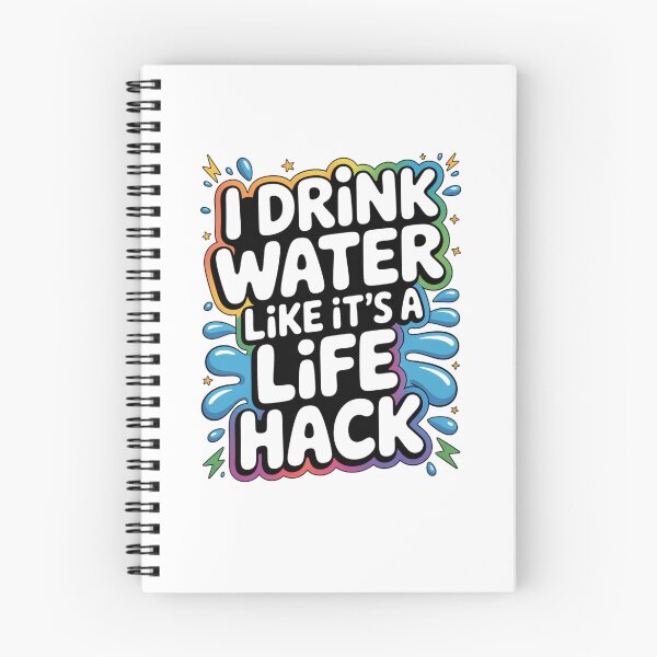 Item preview, I Drink Water Like It’s a Life Hack – Funny Hydration Quote T-Shirt designed and sold by Panom Suavichien.