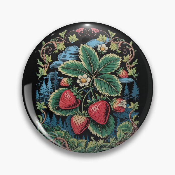 Item preview, Cool Stawberry Plants by Night for Strawberries Lovers designed and sold by RuthGAArt.