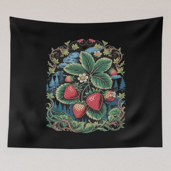 Item preview, Cool Stawberry Plants by Night for Strawberries Lovers  designed and sold by RuthGAArt.